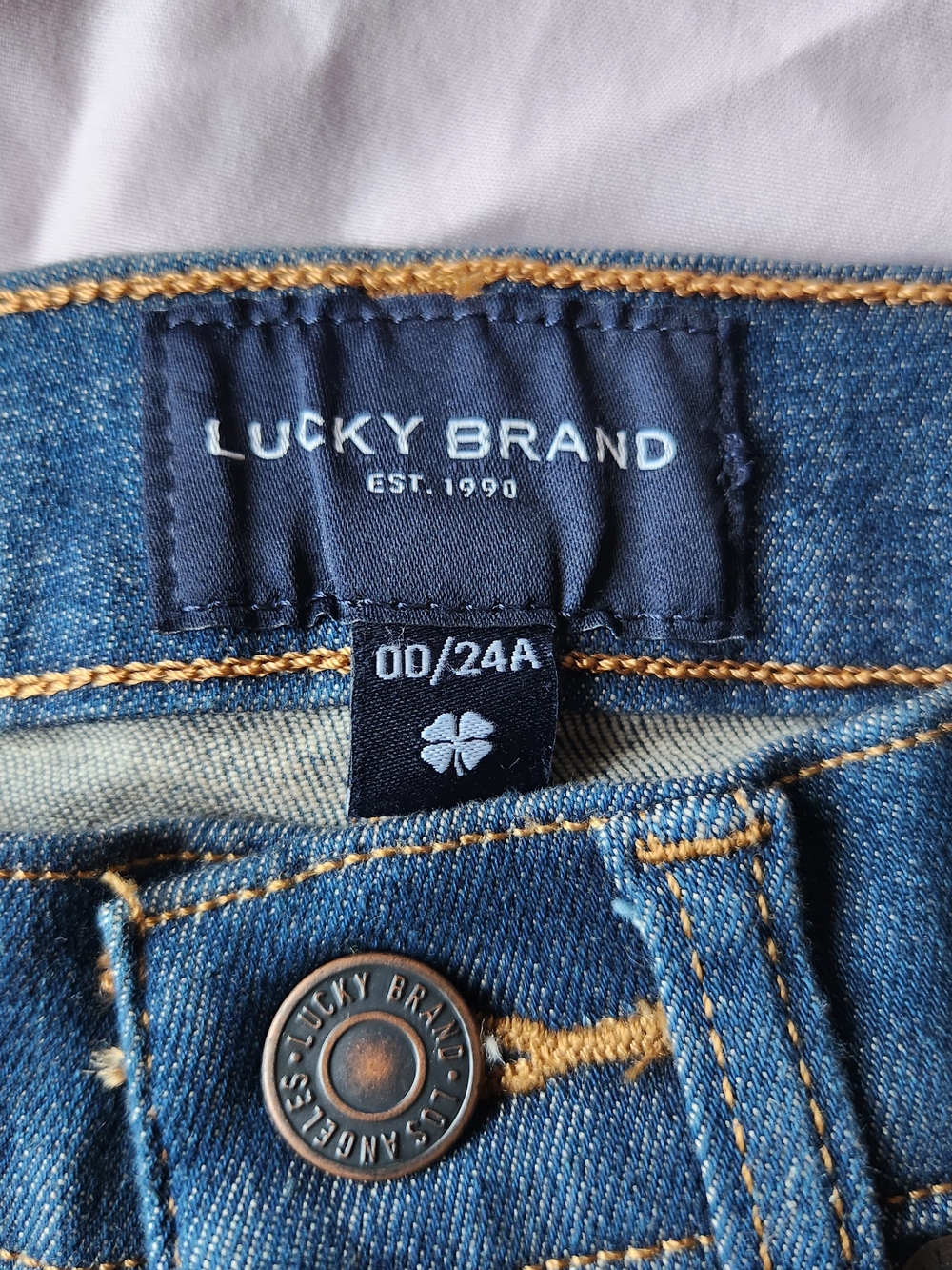 Lucky Brand Blue Denim Jeans with Copper Button